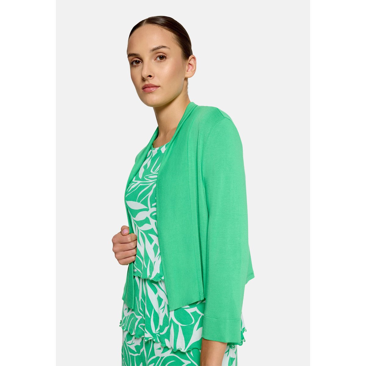 Cardigan façon t-shirt à manches 3/4 island green, BETTY BARCLAY