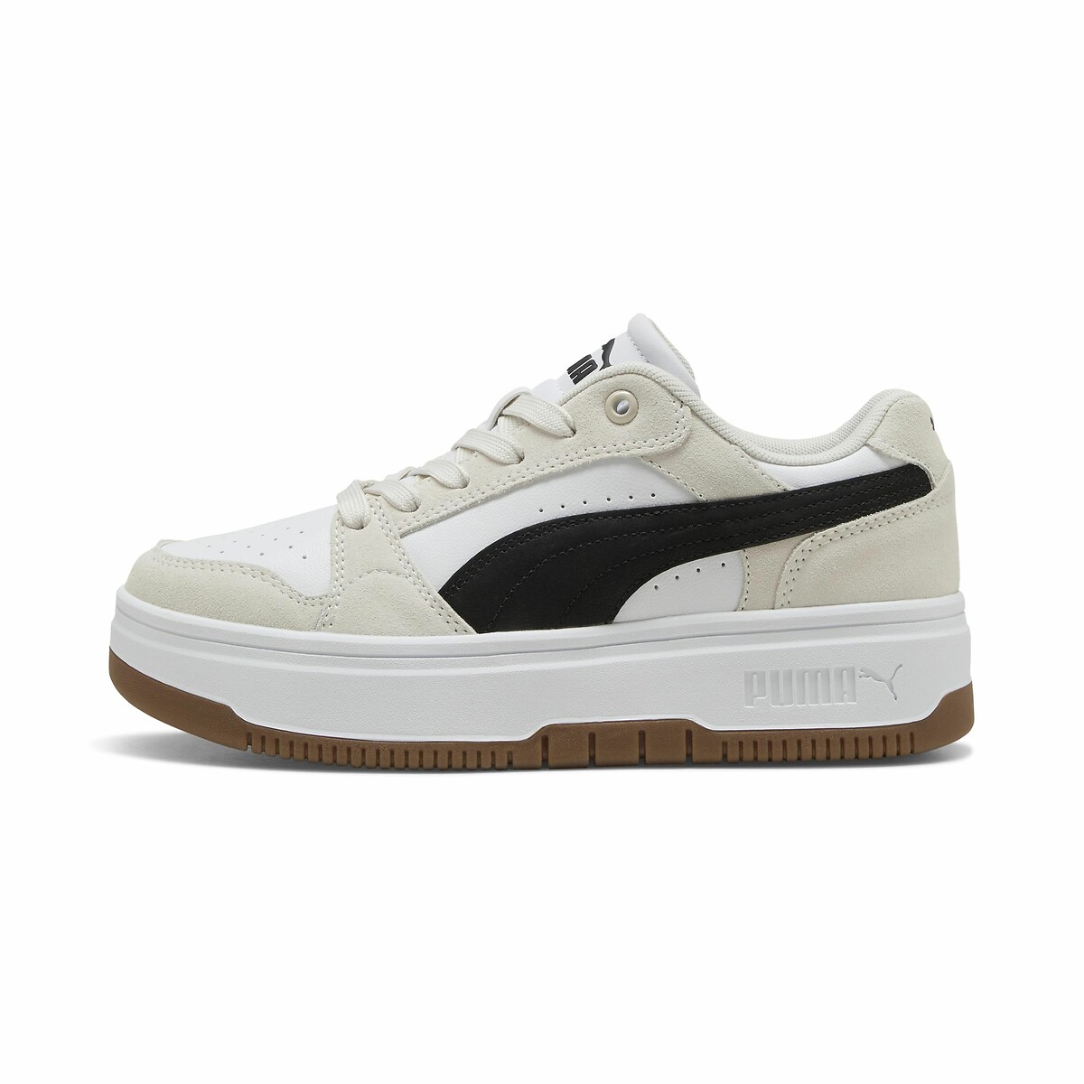 Baskets Rebound Low Suede blanc/noir, PUMA