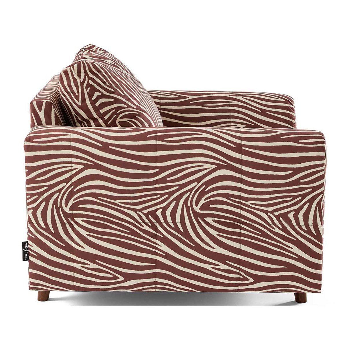 Fauteuil - RUNE marron / blanc, BEST MOBILIER