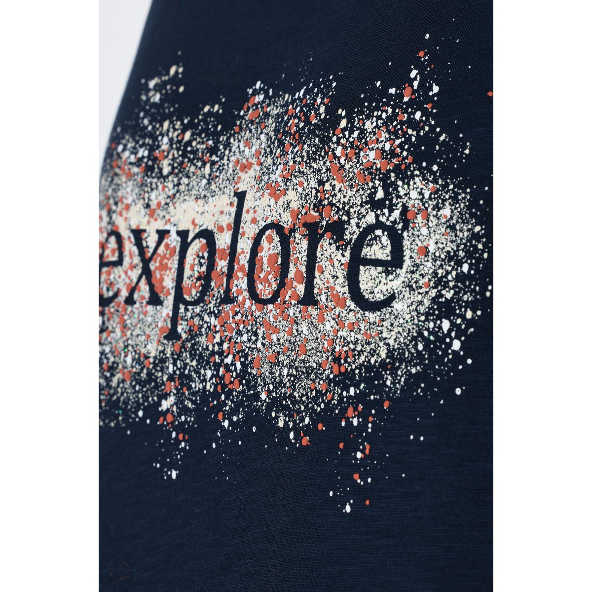 Débardeur coupe évasée, motif EXPLORE marine, ULLA POPKEN