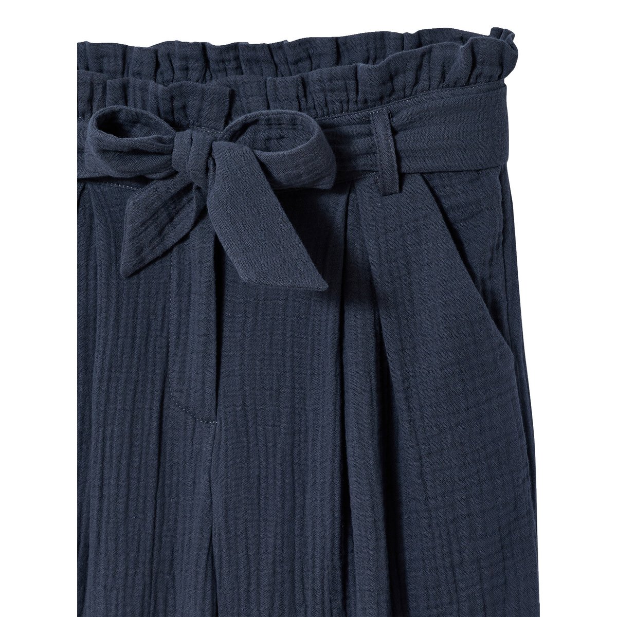 Pantalon en gaze de coton Jonen encre, JONEN