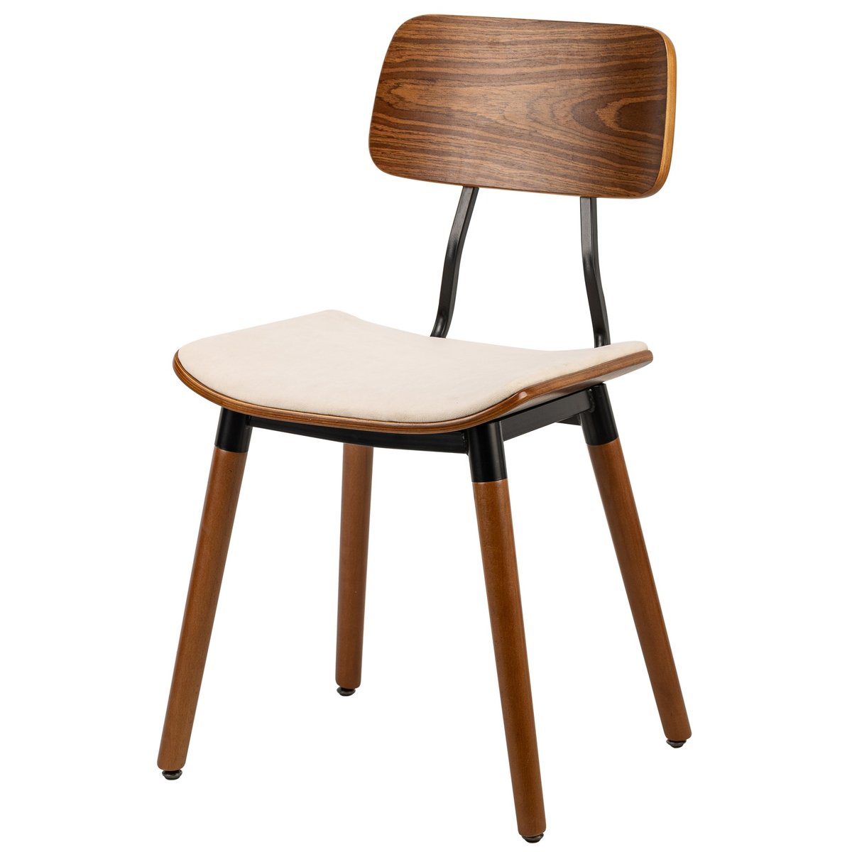 Lot de 2 chaises, bois et velours, VICTORIA beige, NORDLYS