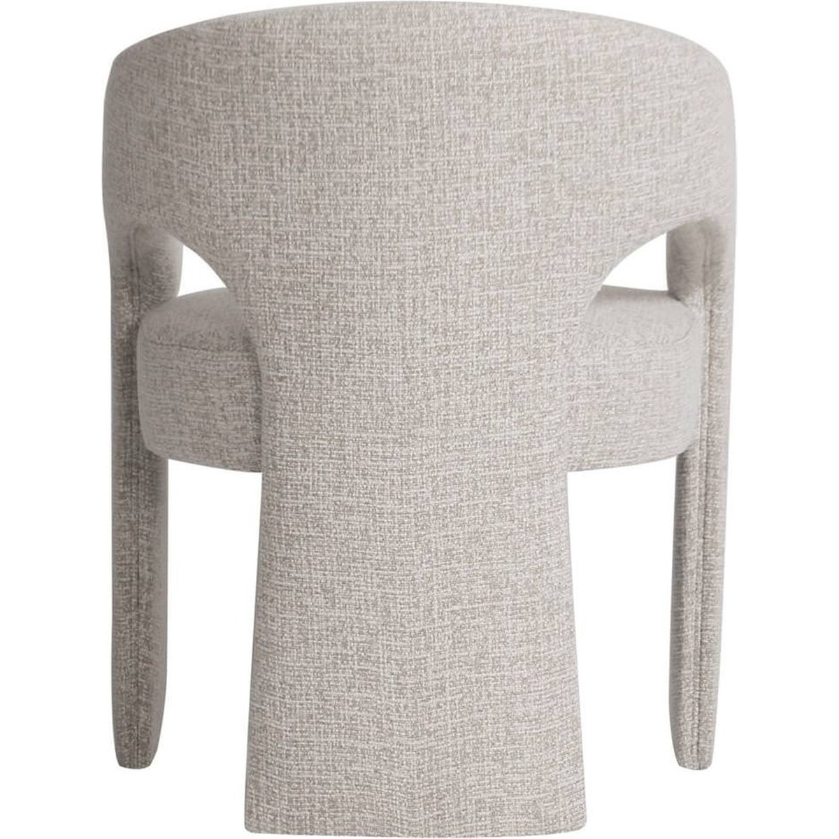 Chaise rembourrée arrondie collection NAURINE beige et crème, RECOLLECTION