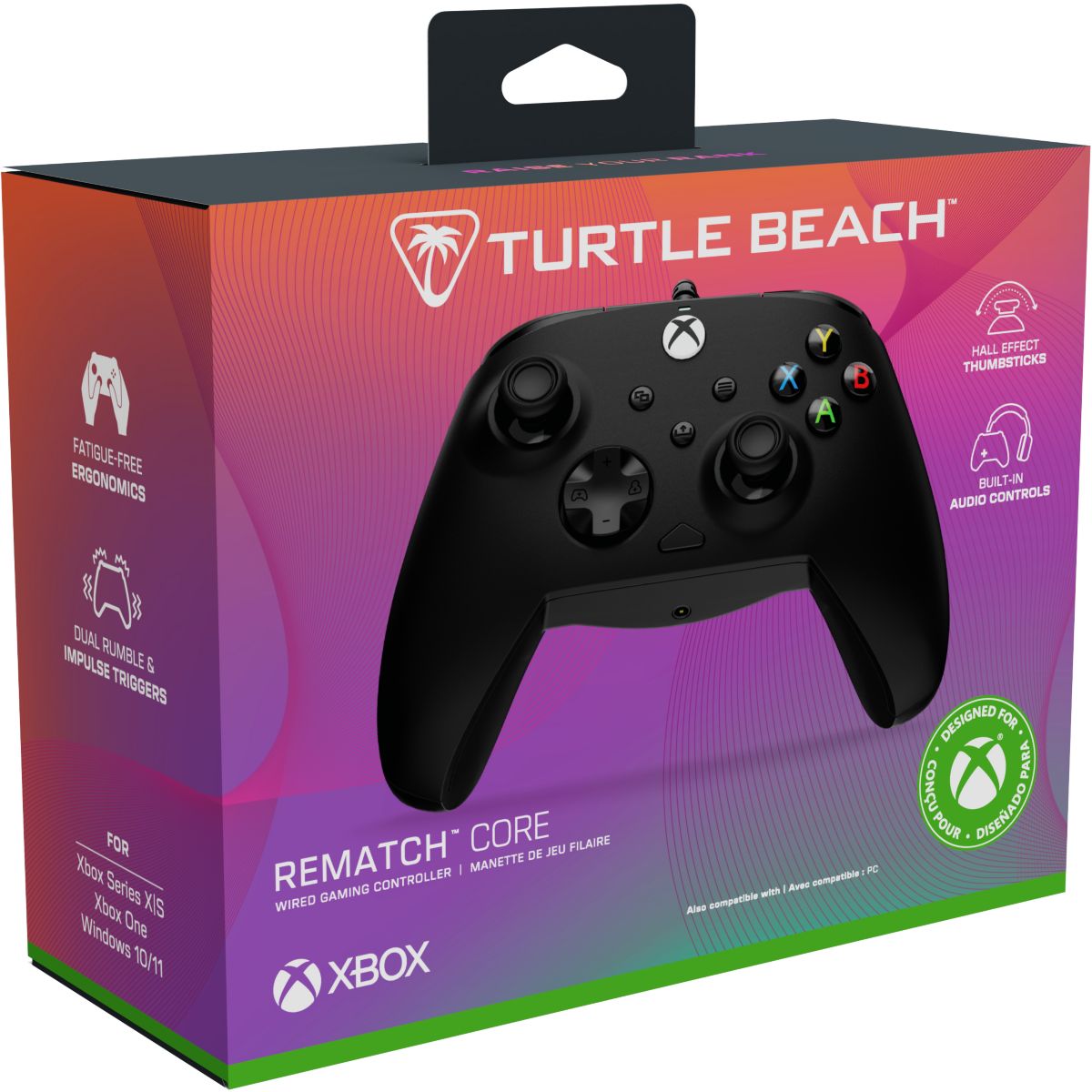 Manette Rematch Core Wired Noir couleur unique, TURTLE BEACH