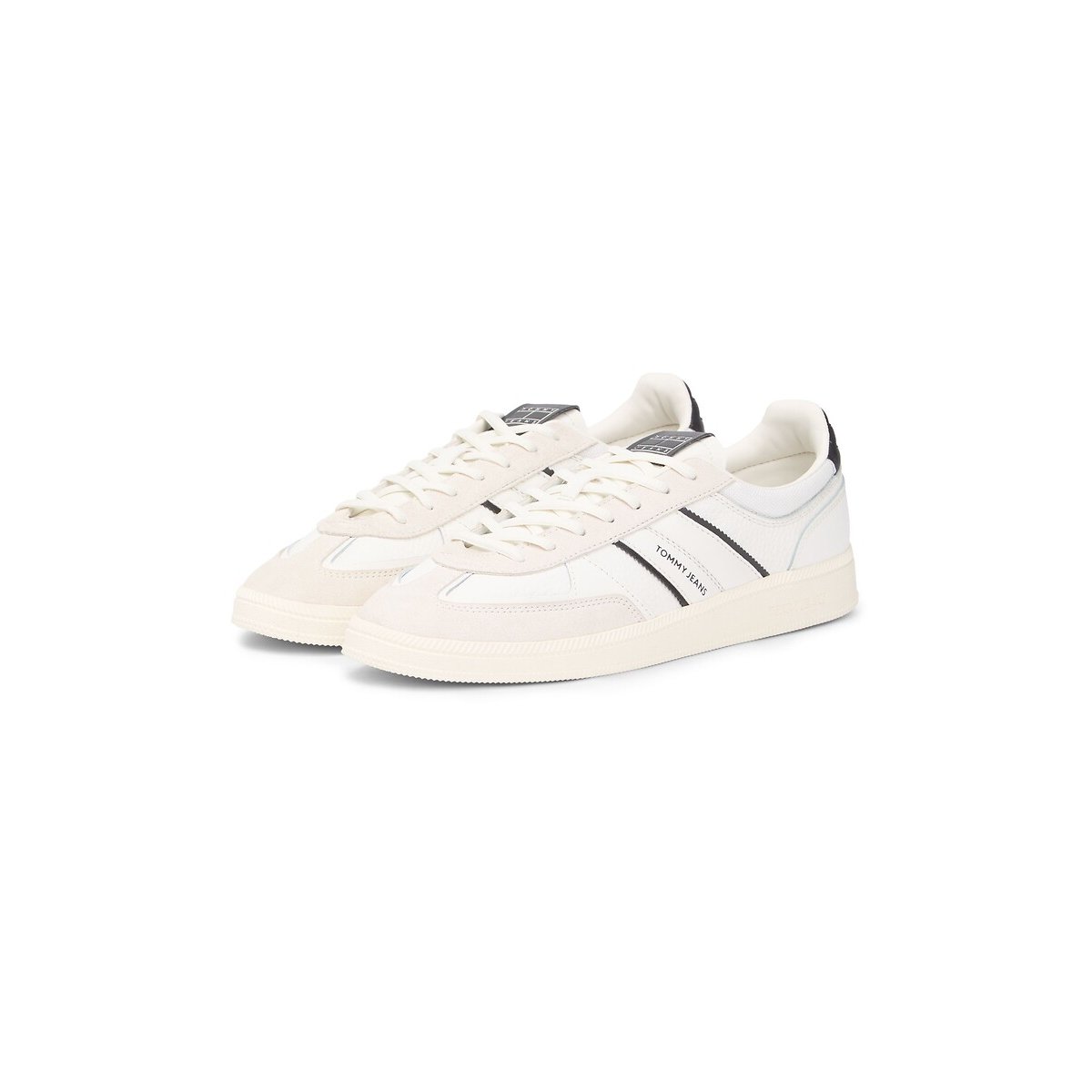 The Greenwich Edge Mix Trainers in Suede ecru/black, TOMMY JEANS