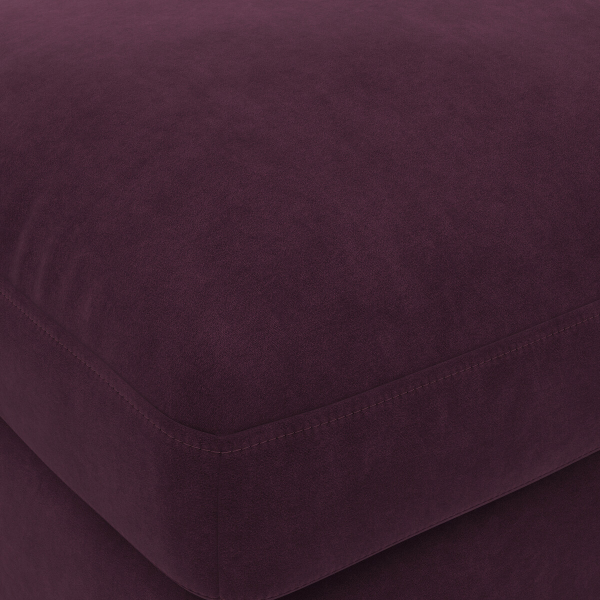 Pouf velours, Lomeo prune, LA REDOUTE INTERIEURS