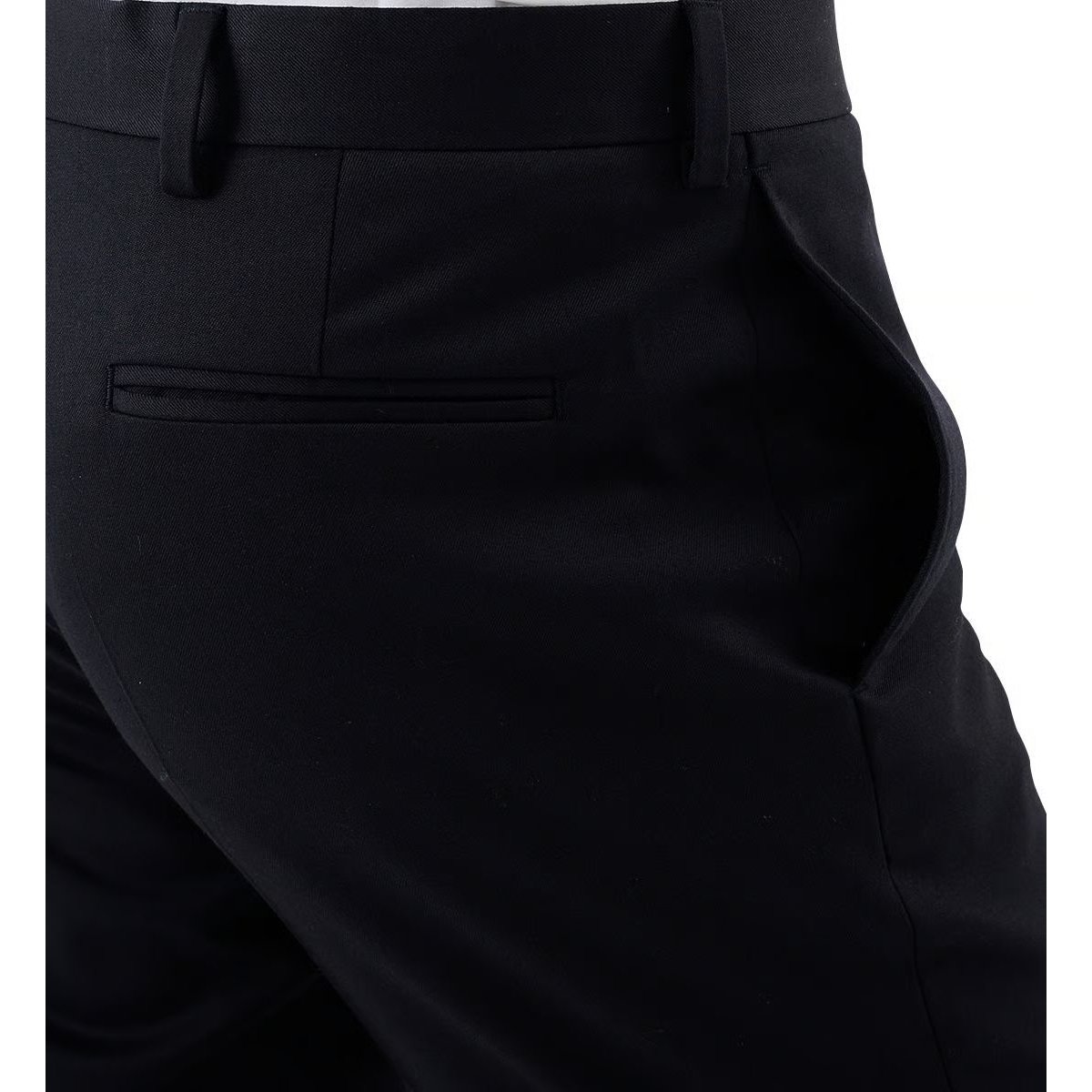 Pantalon de costume ajusté jonet laine mélangée bleu foncé, COMPTOIR GL