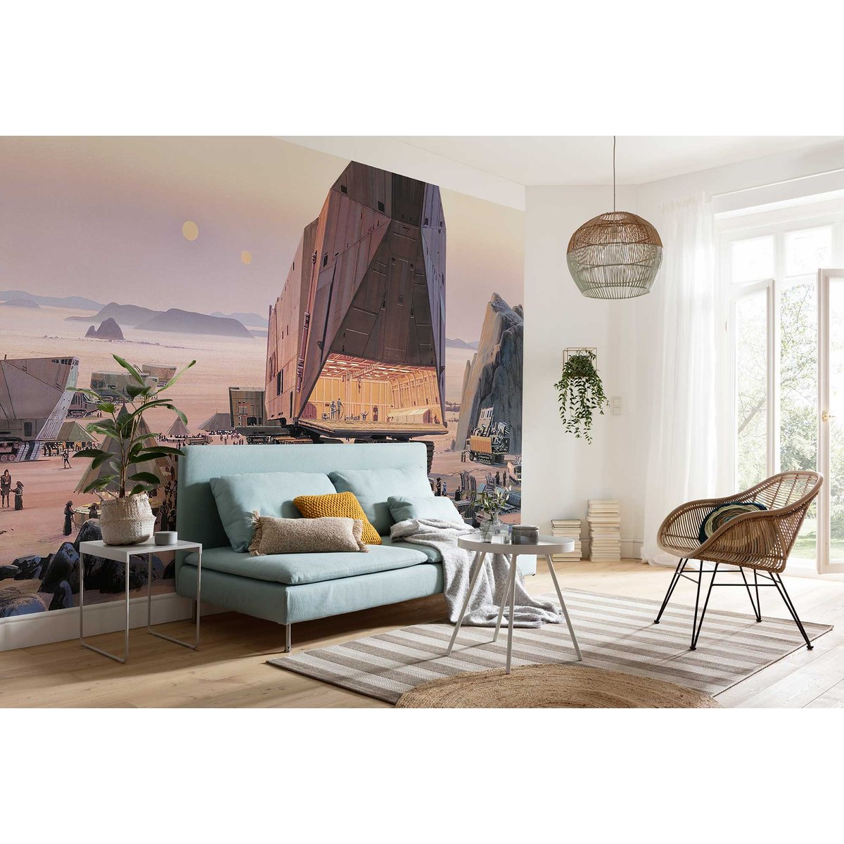 Papier peint Komar - Star Wars Classic RMQ Java Market - 500 x 250 cm violet, HEXOA