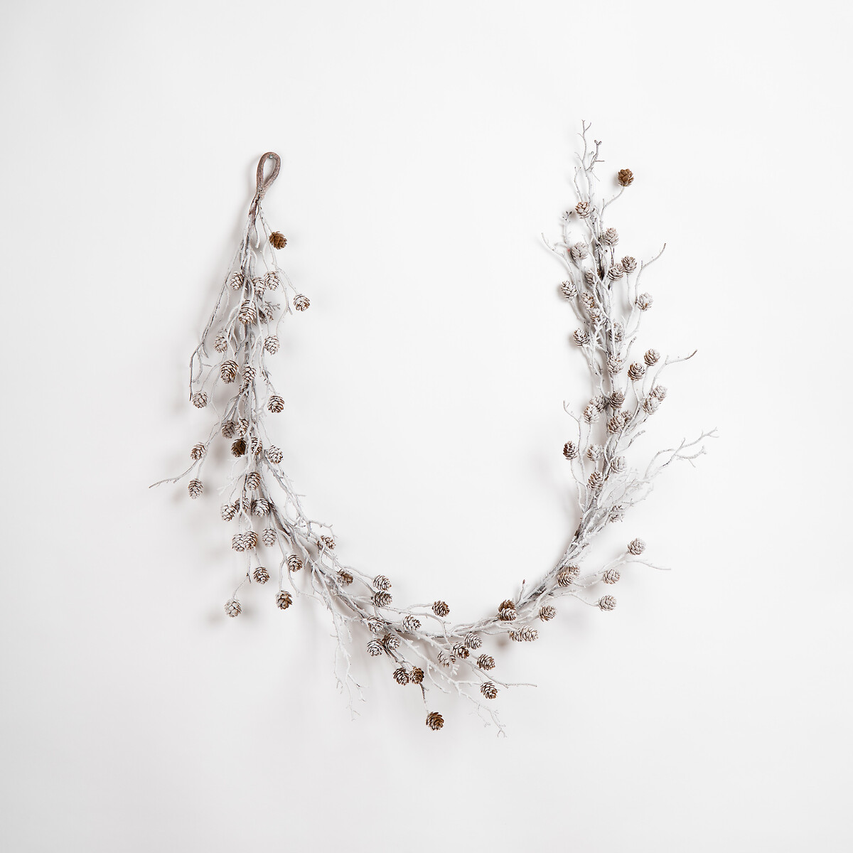 153cm Frosted White & Cone Garland white, SO'HOME