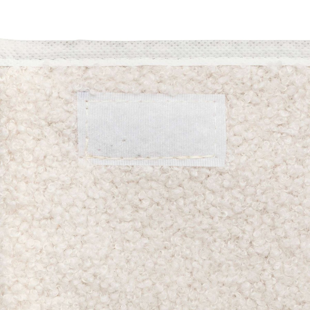 Coffre rangement en bouclette YUKI blanc, ATMOSPHERA