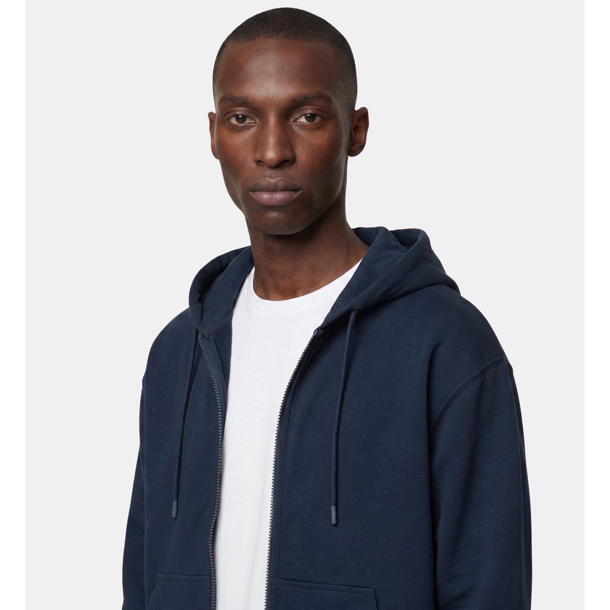 Sweat à capuche roodiz en coton bio bleu marine, GALERIES LAFAYETTE