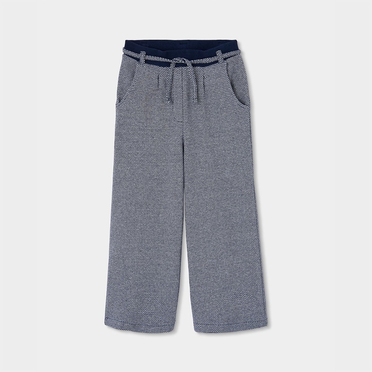 Pantalon fille en maille bleu, BOBOLI