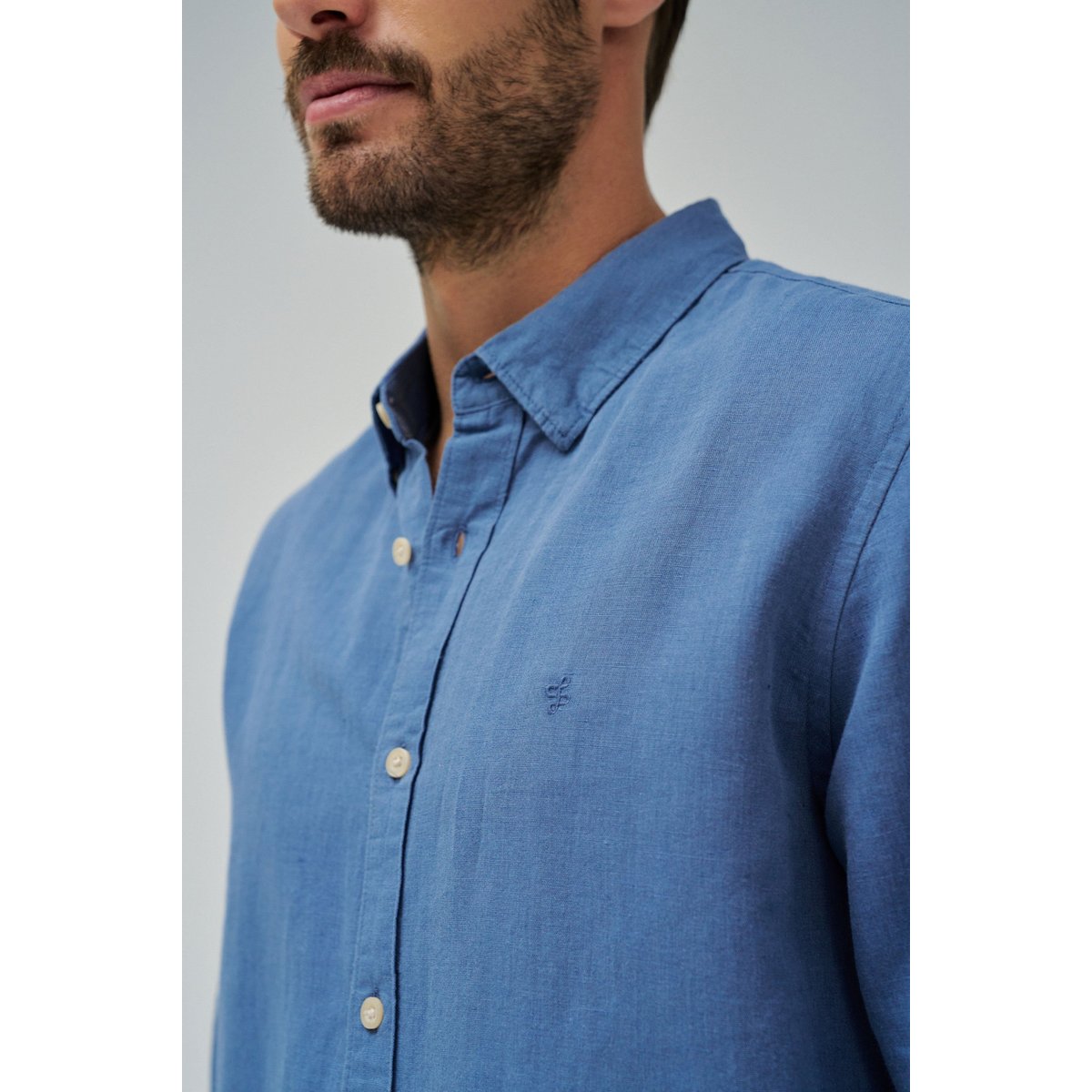 CHEMISE AVEC MÉLANGE DE LIN blanc, SALSA JEANS