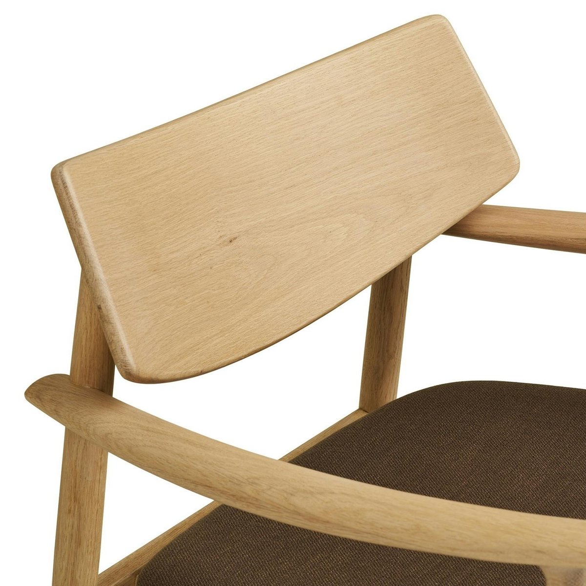 Fauteuil design scandinave en bois de chêne clair ROTTERDAM marron, PIER IMPORT