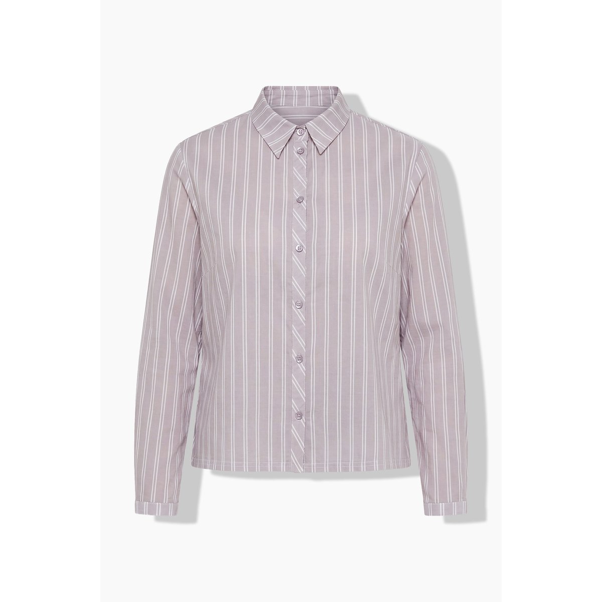 Chemisier, rayures, col de chemise beige foncé, ULLA POPKEN