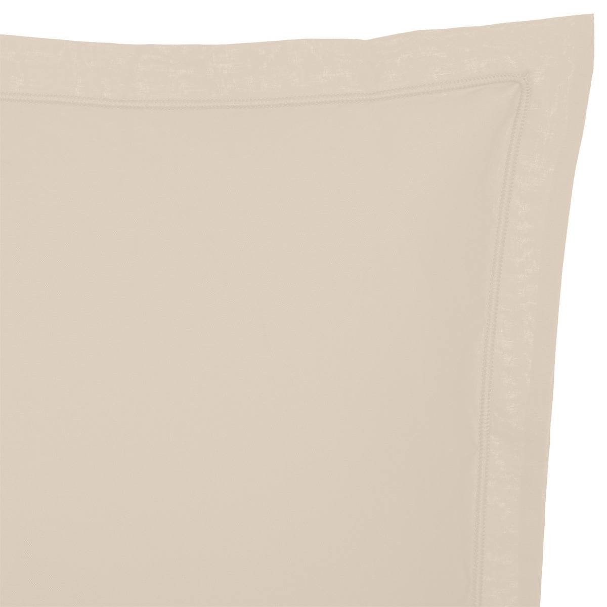 Taie d'oreiller en coton LANDIHA beige lin, ATMOSPHERA