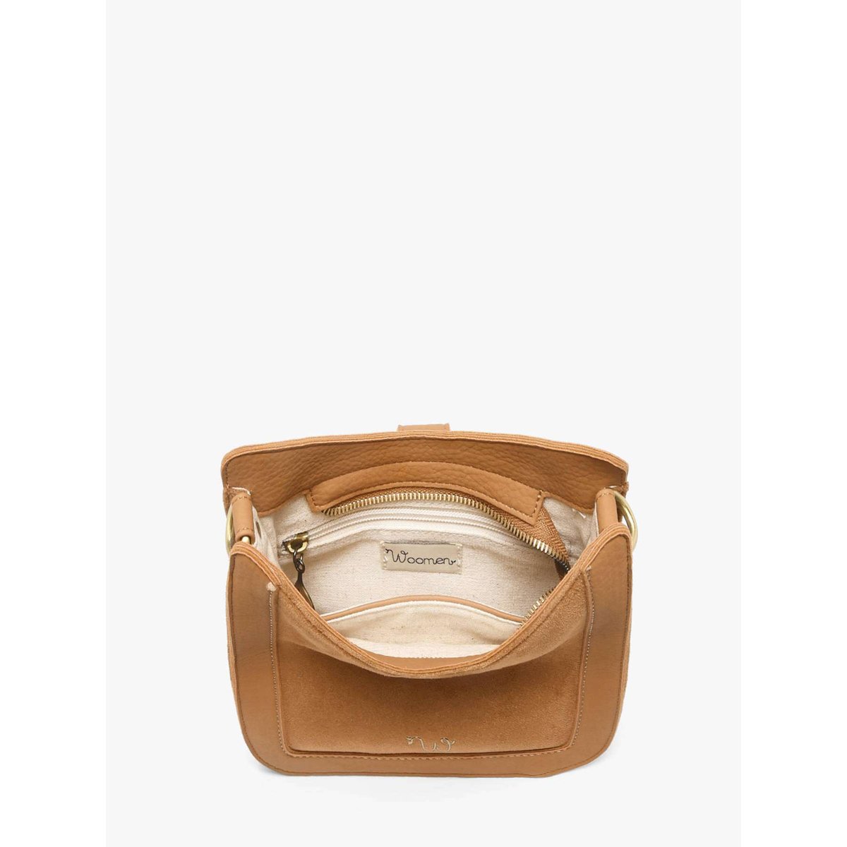 Sac bandoulière Ellebore camel, WOOMEN