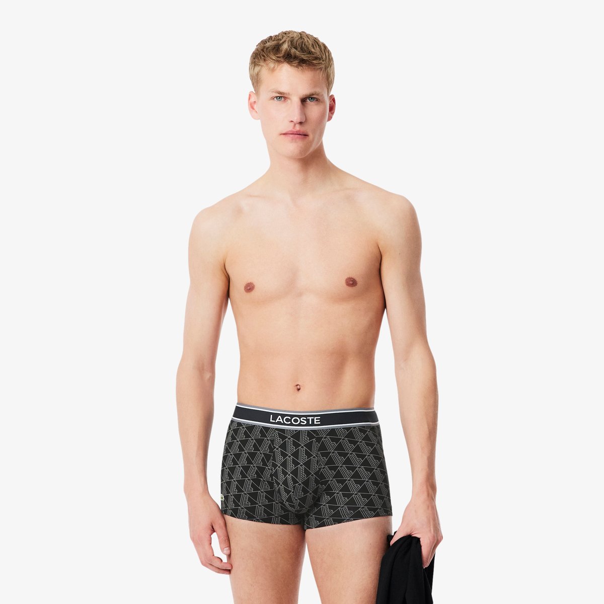 Lot de 3 boxers courts monogramme noir-031, LACOSTE