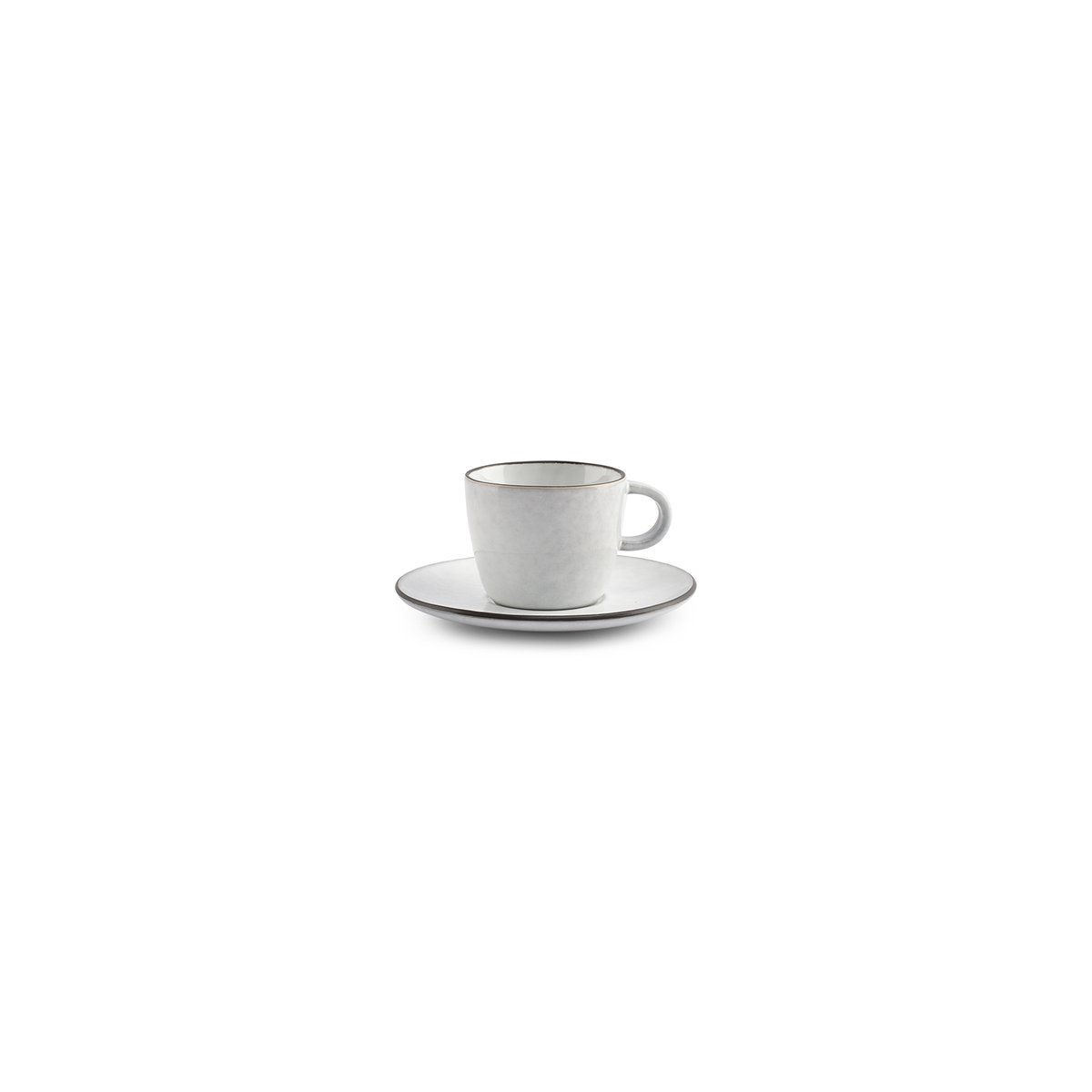 Lot de 4 soucoupe mokas FINA blanc, SP COLLECTION