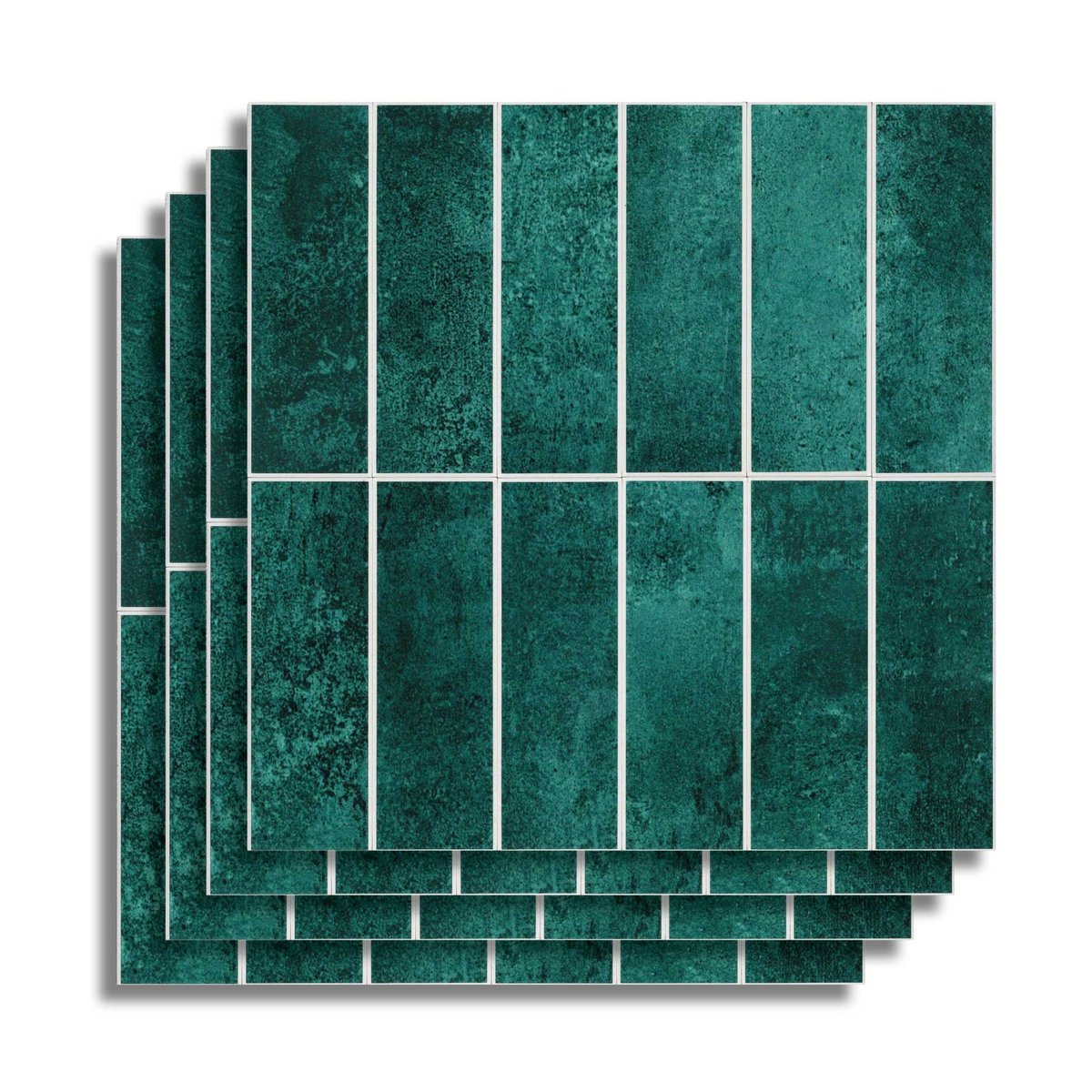 Crédence adhésive murale 3D - Effet carrelage 4 pièces couleur unique, DOUCEUR D'INTÉRIEUR