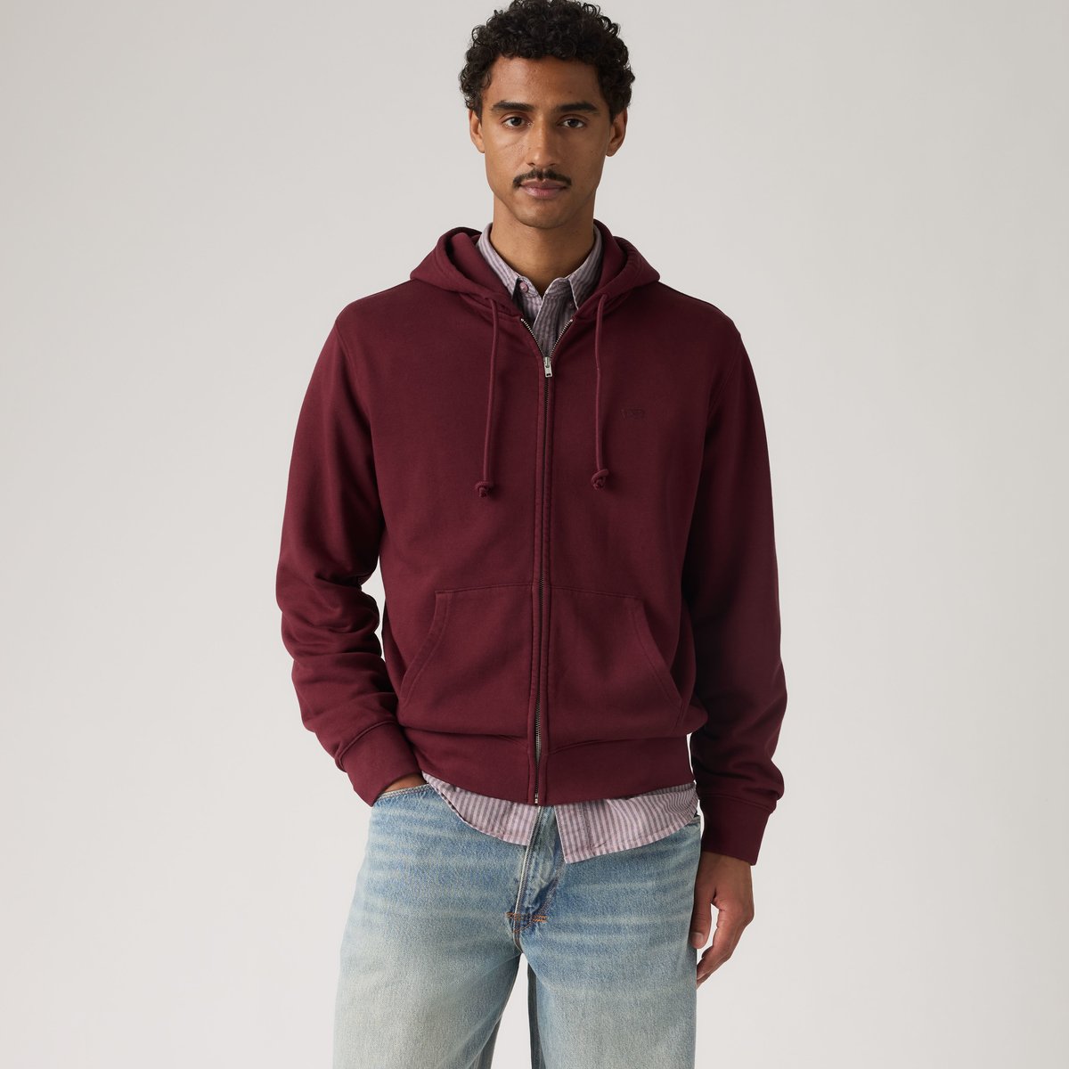 Sweat à capuche zippé New Original violet - tawny port, LEVI'S