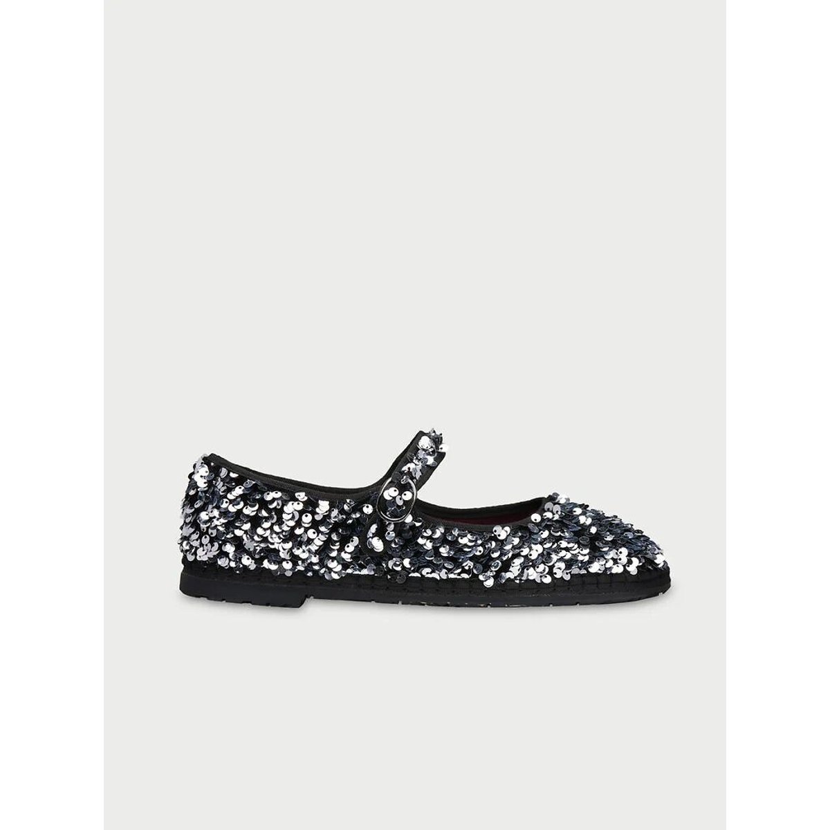 Little Prince Gray velour Mary-Jane ballet pumps silver-coloured, FLABELUS