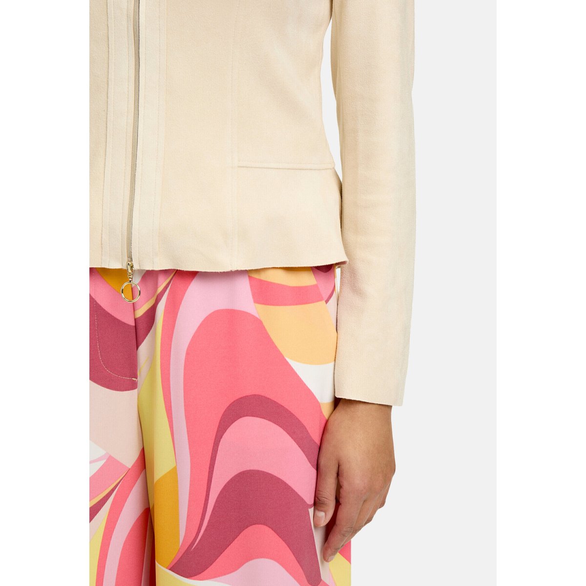 Veste blazer à fermeture zippée gris, BETTY BARCLAY