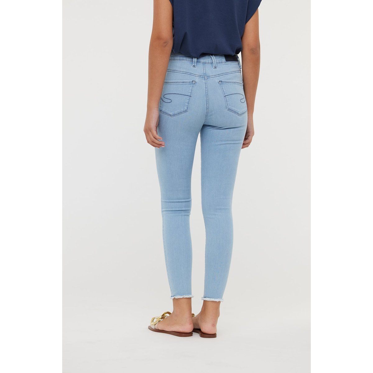 Jean coton skinny LC115F bleu, LEE COOPER