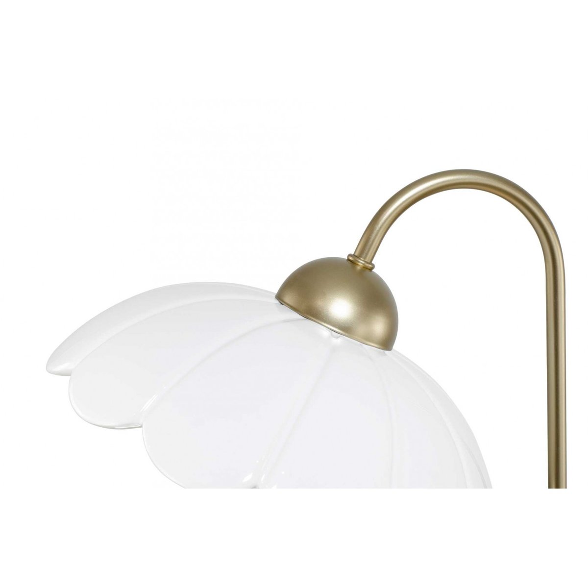 Lampe à poser en métal & céramique, CLARIS blanc, C-CREATION