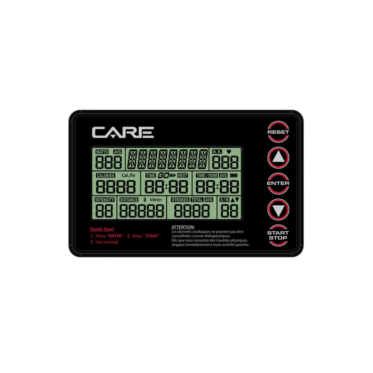 Rameur AIR-MAG magnétique noir, CARE FITNESS