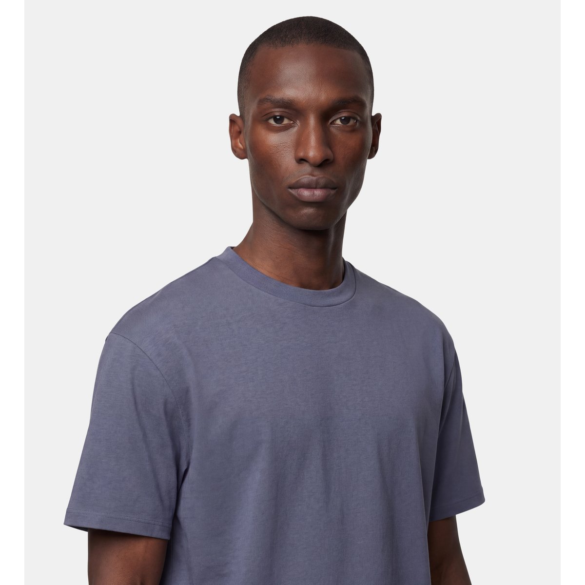 T-shirt boxy loose c coton bio bleu nuit, GALERIES LAFAYETTE