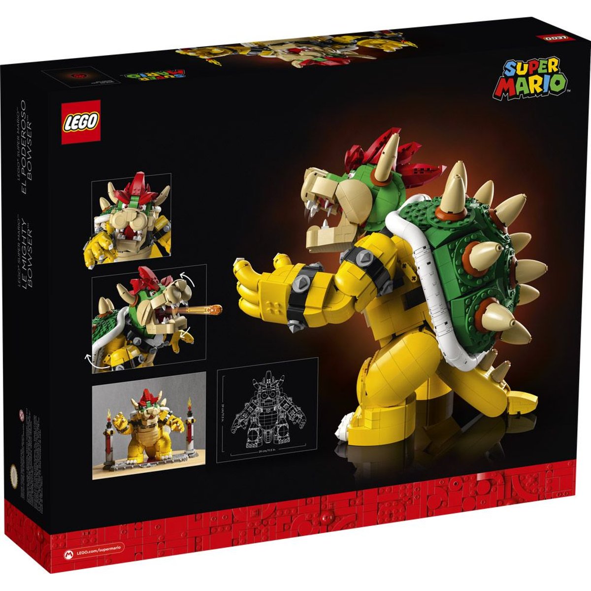 LEGO Super Mario - Le puissant Bowser 71411 : Le roi des Koopas en briques multicolore, LEGO