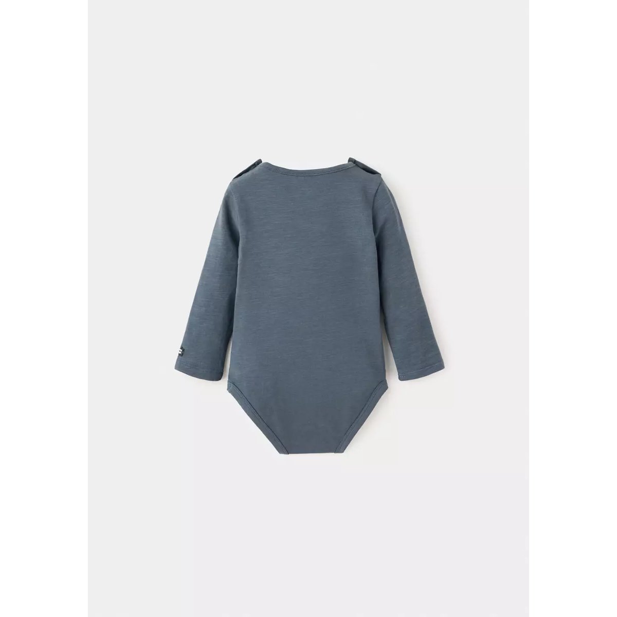 Body en coton avec détail imprimé bleu indigo, MANGO BABY