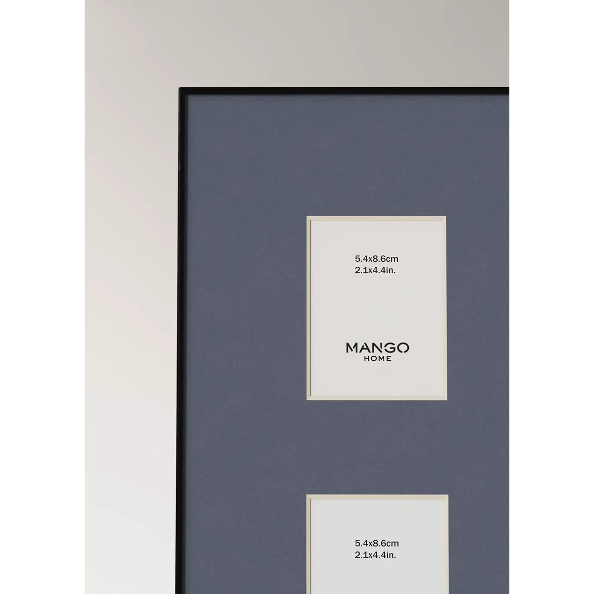 Cadre photo double en verre bleu, MANGO HOME