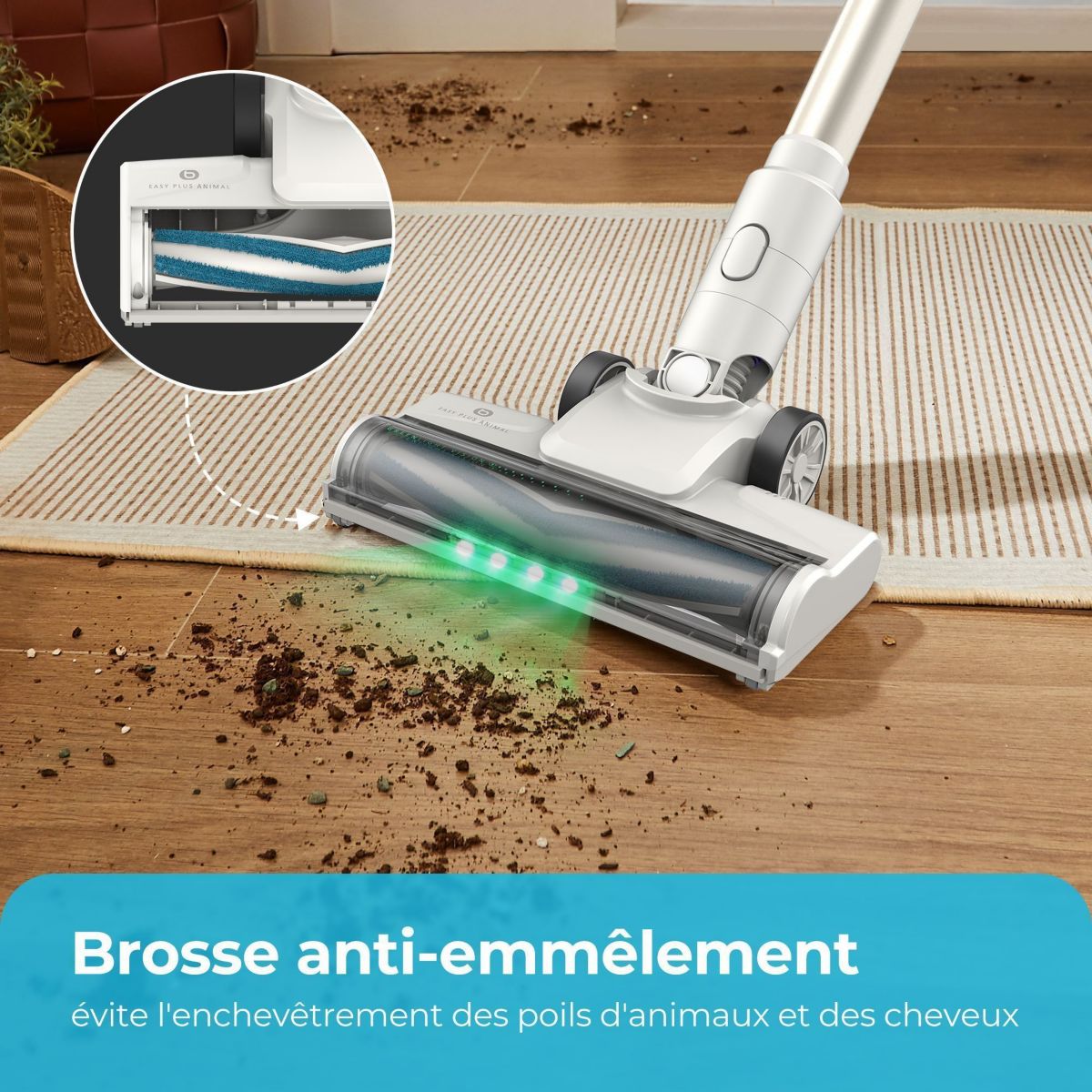 Aspirateur balai EVCSK200 Easy plus animal couleur unique, ESSENTIEL B