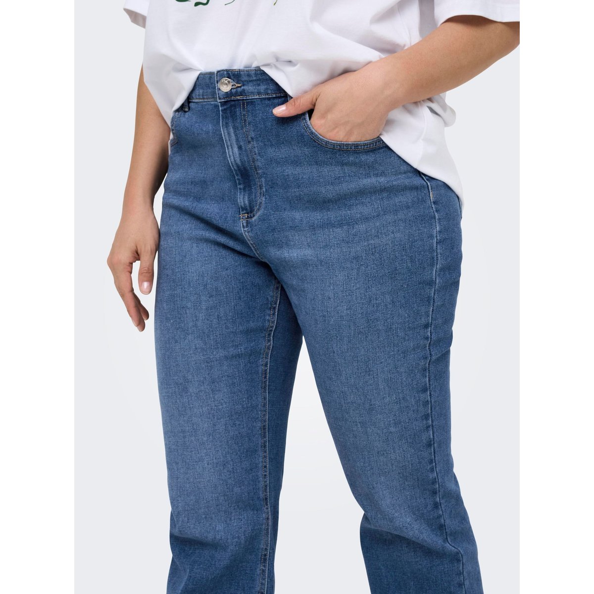 Jean Flared light blue denim, ONLY CARMAKOMA