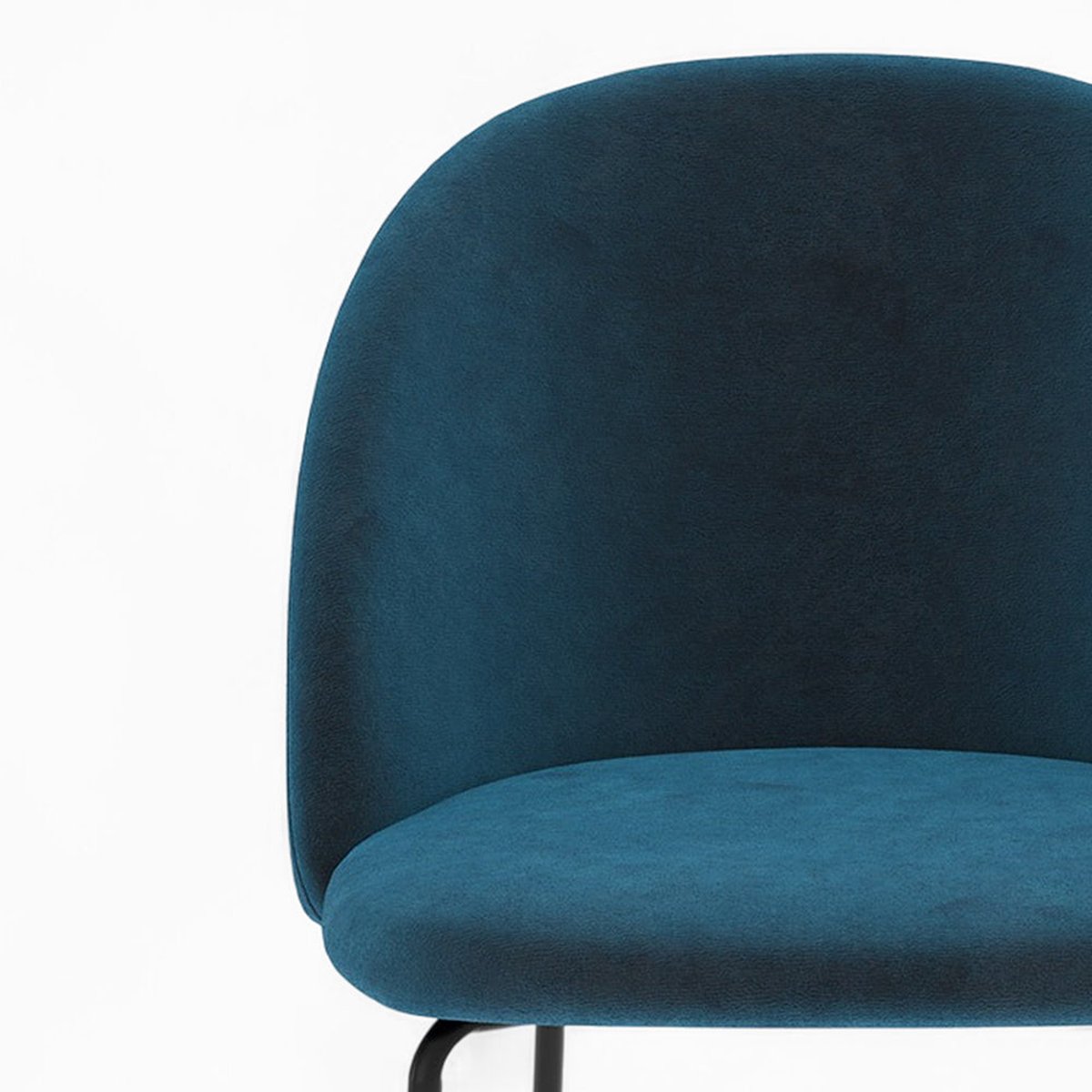 Pack 4 chaises en velours et - KARL jaune et bleu, MAISON PAVANE