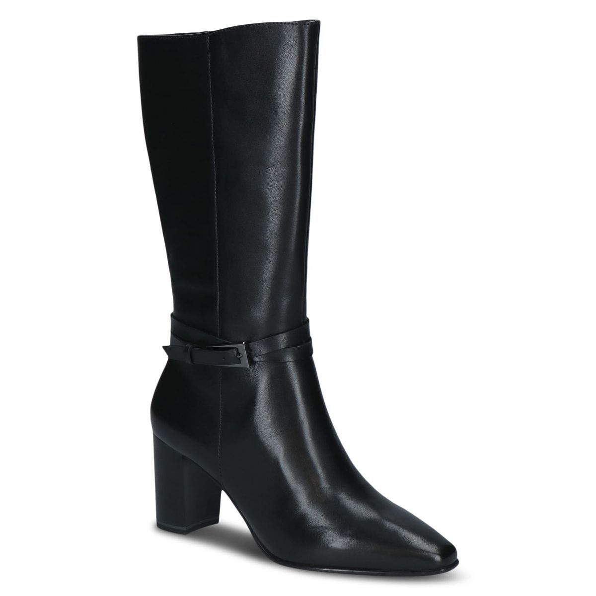 Bottine en cuir noir nappa, CAPRICE