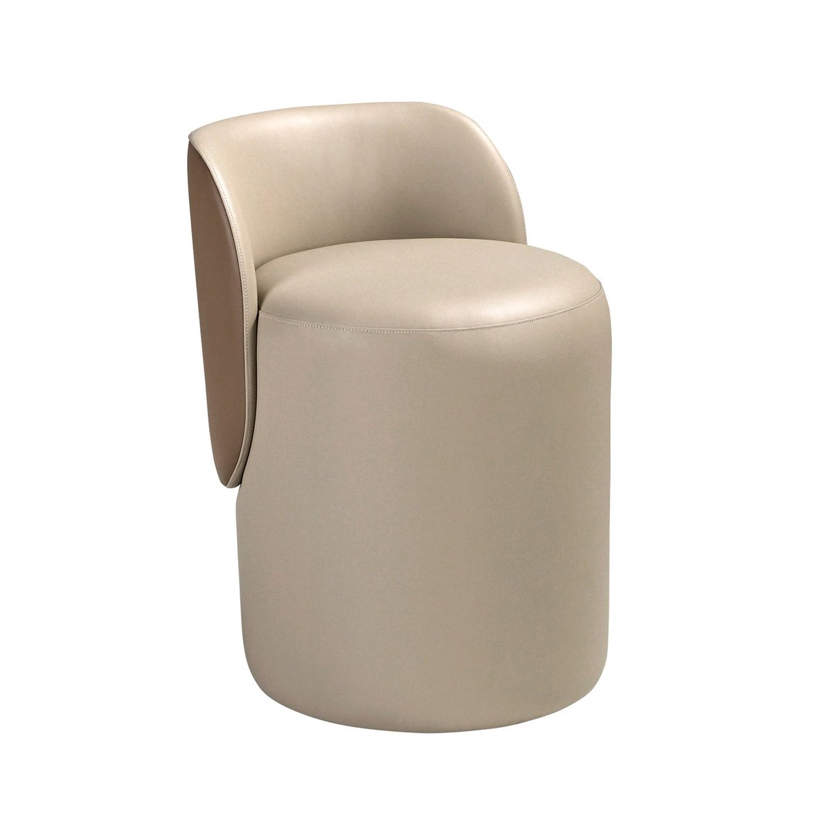 Puff en simili cuir mink | marron, ANGEL CERDA