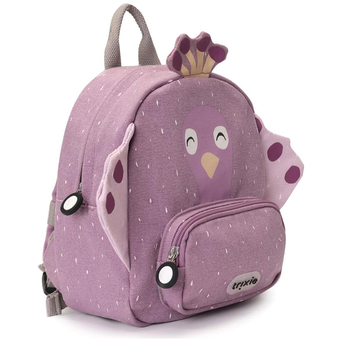Sac à dos enfant violet, blanc, noir, TRIXIE