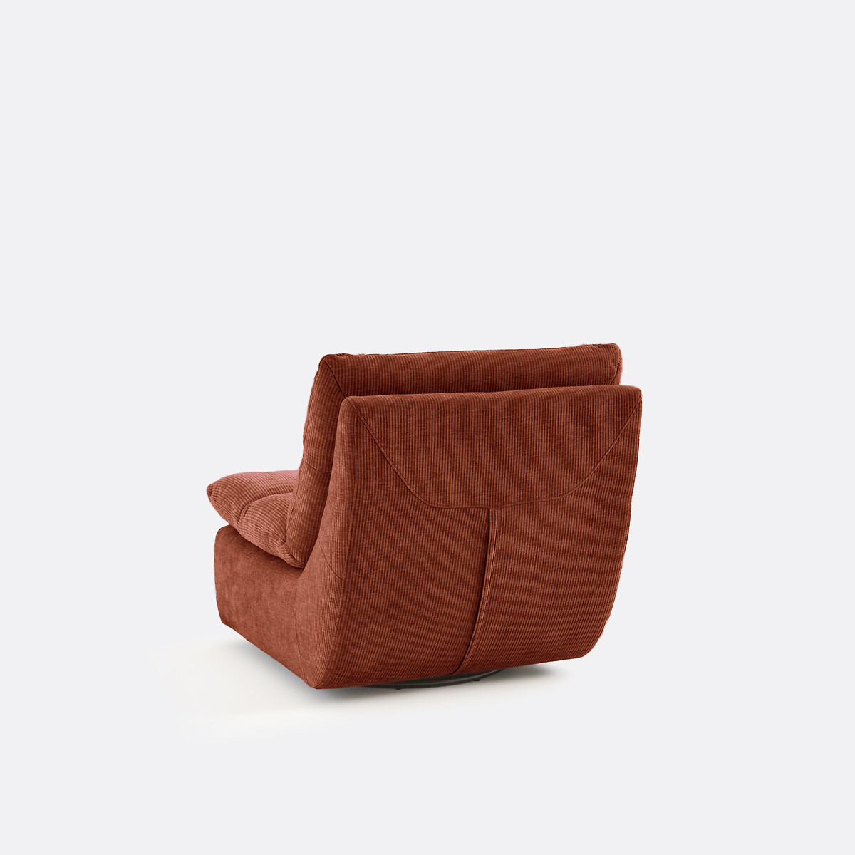 Drehbarer Cord-Sessel mit Waffelmuster, ERABLE braun, LA REDOUTE INTERIEURS