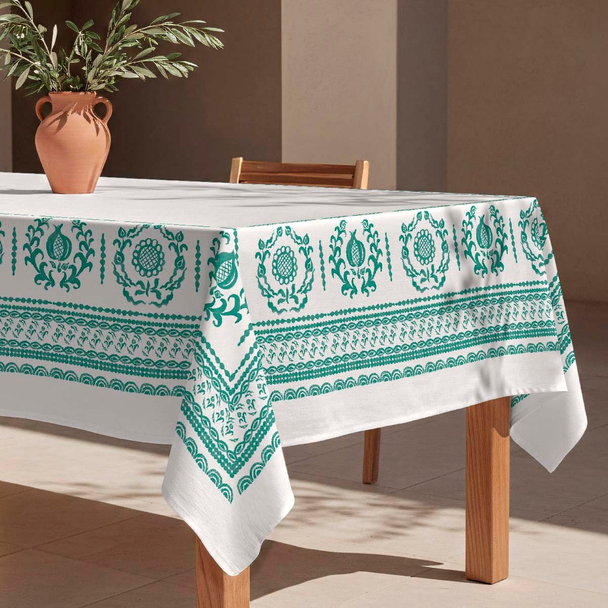Nappe en coton 100% Mosaic vert, NAF NAF HOME