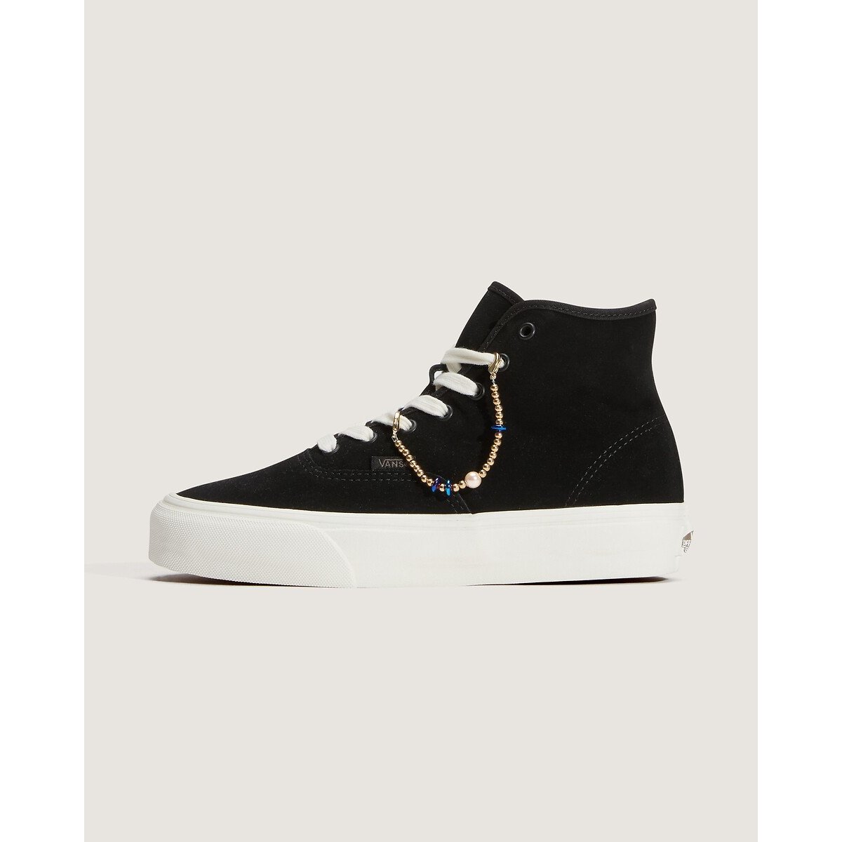 Authentic HI 2.0 High Top Leather Trainers with Charms black, VANS