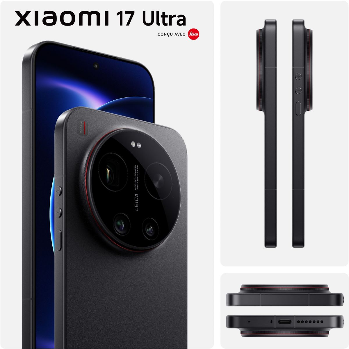 Smartphone 17 Ultra conçu avec Leica 512Go Noir 5G couleur unique, XIAOMI