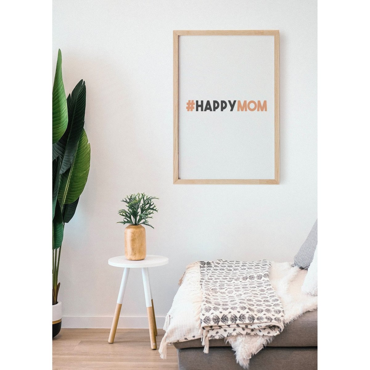 Affiche HappyMom blanc, L'AFFICHERIE