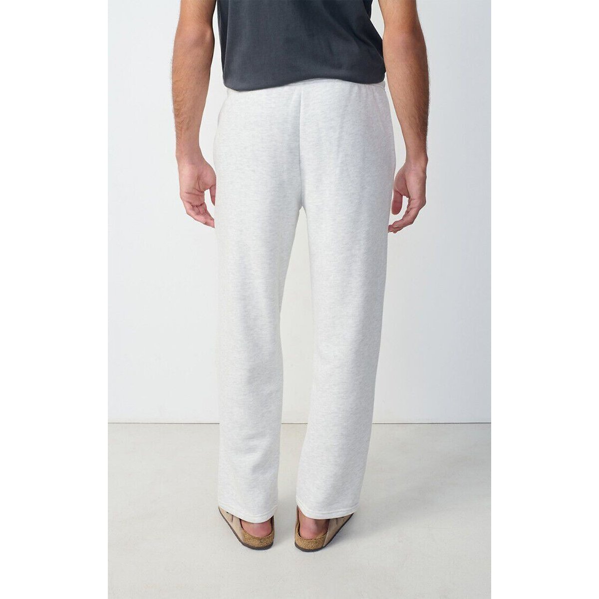 Jogging droit BAPTOWN gris clair chiné, AMERICAN VINTAGE