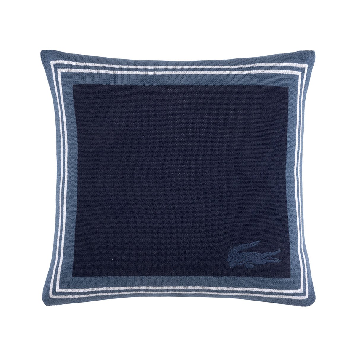 Housse de coussin en coton, L FRAME marine, LACOSTE HOME