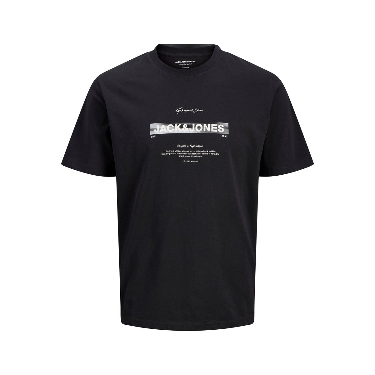 T-Shirt noire - black, JACK & JONES