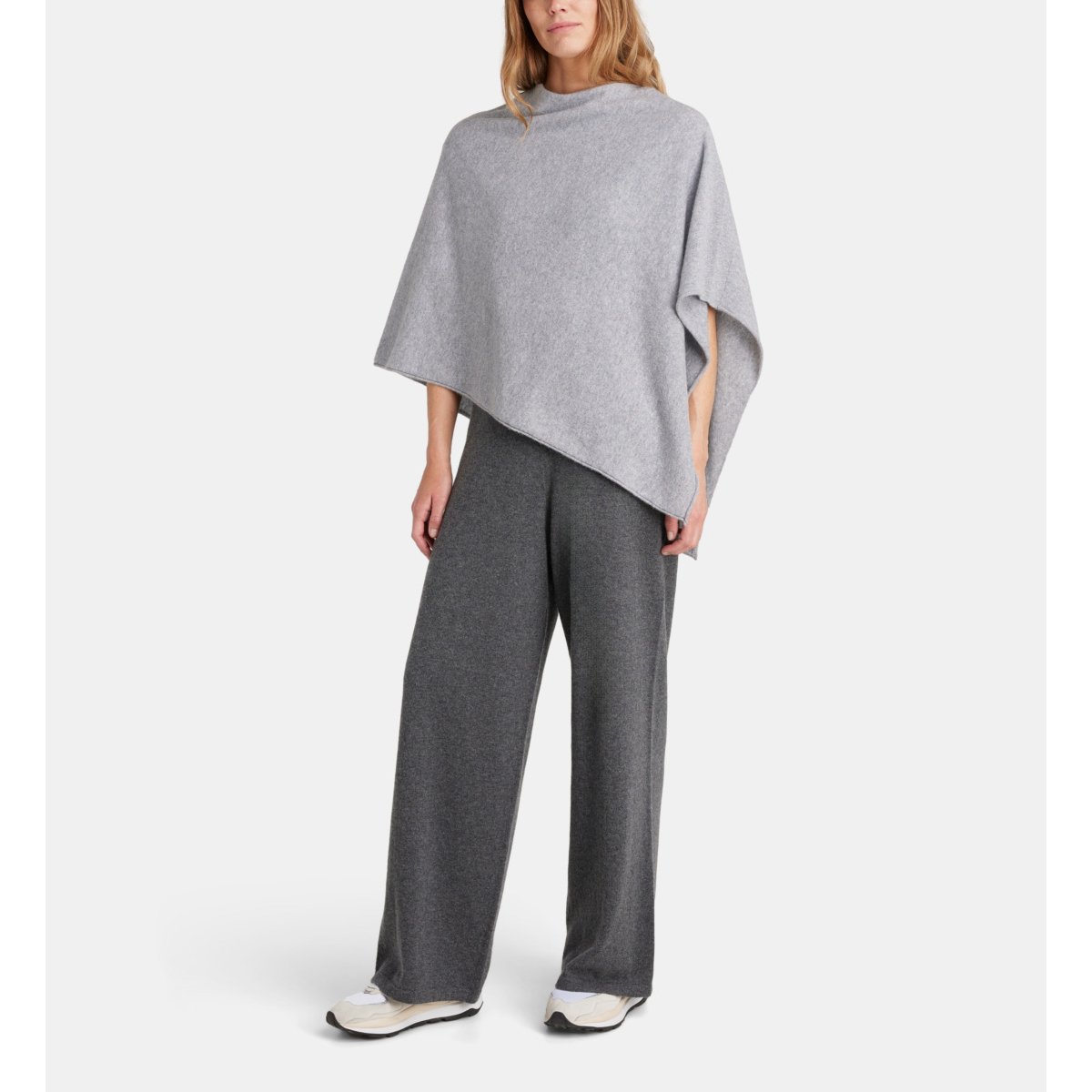 Poncho zollie cachemire gris clair, GALERIES LAFAYETTE