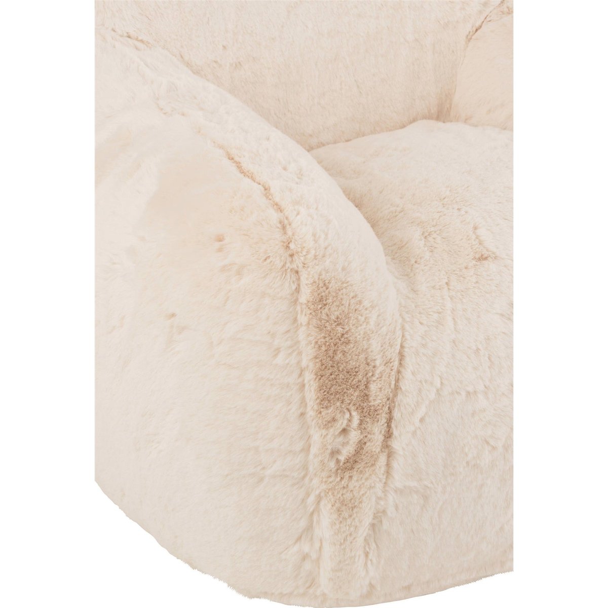 Fauteuil carré en résine crème doux chaleureux, RECOLLECTION